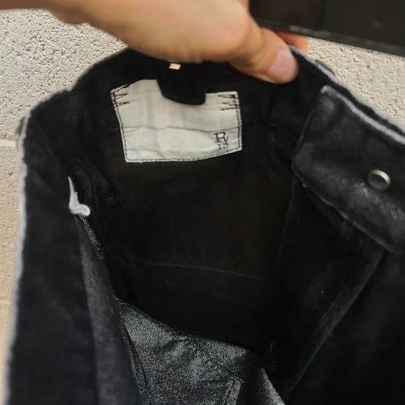 R13 | Boyfriend Jean In Glam Metallic Black Silver Size 25 - Picture 12 of 12